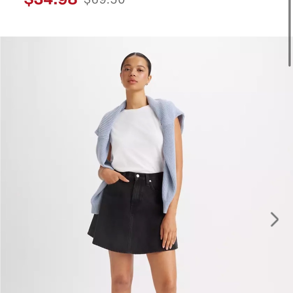 Levi Mini Flounce Skirt NWT